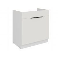 Szafka pod zlew 80 cm z szufladą na kosze  AURO 80 1S BB biały mat